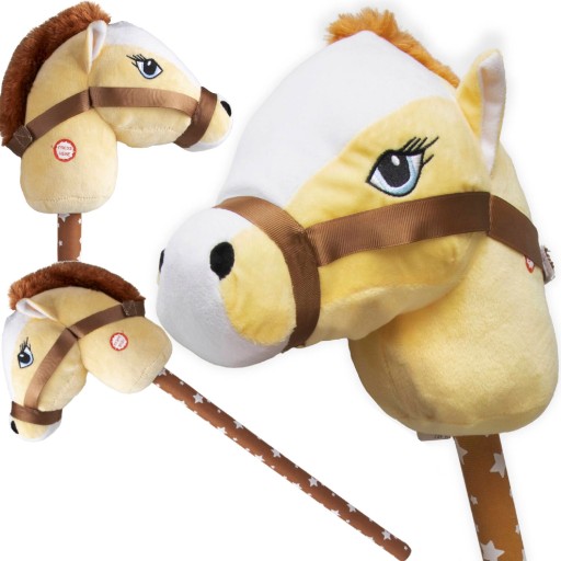 HOBBY HORSE KOŃ NA KIJU patyku GŁOWA KONIA Pluszowa konik DŹWIĘKI