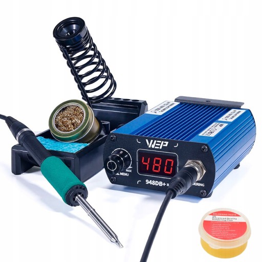 Stacja lutownicza HOTAIR WEP 948DB+II GROT T12 + Pasta FLUX223