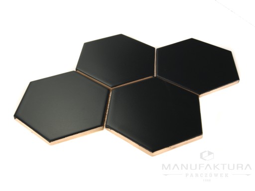 Mozaika czarna płytka hexagon plaster miodu