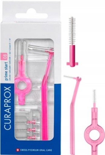 CURAPROX CPS 08 PRIME START ZESTAW SZCZOTECZEK MIĘDZYZĘBOWYCH Z UCHWYTAMI
