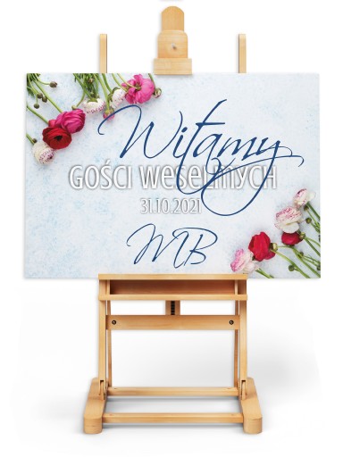 PLAKAT WESELNY ŚLUBNY 50x70cm personalizowany