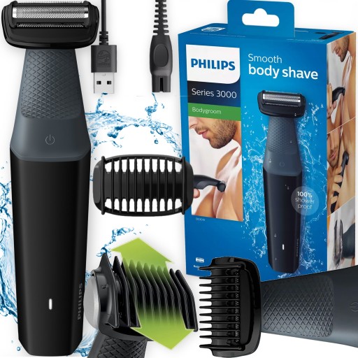 WODOODPORNA GOLARKA TRYMER PHILIPS GOLENIA CIAŁA MIEJSC INTYMNYCH + NASADKA