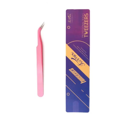 1 Pcs Eyelashes Tweezers Stainless Steel Superhard