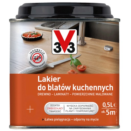 3V3 LAKIER DO BLATÓW KUCHENNYCH 0.5L bezbarwny V33