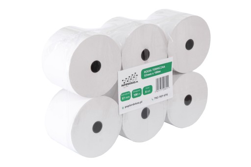 ROLKI 57x100 - Papier do POSNET THERMAL, NEO, NOVITUS HD - 57 mm x 100 m