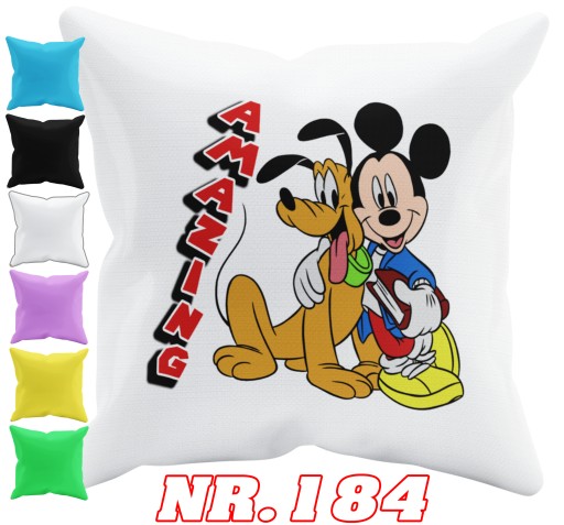 POSZEWKA NA PODUSZKĘ JAŚKA DO PRZEDSZKOLA MYSZKA MICKEY + IMIĘ GRATIS