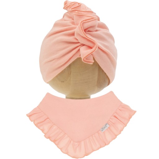 KOMPLET DZIECIĘCY PODWÓJNY turban CZAPKA i apaszka WIOSNA JESIEŃ r. 116-122