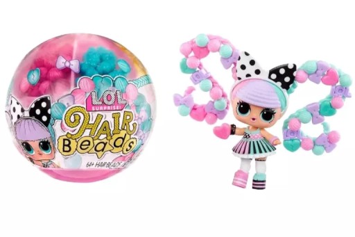 LOL SURPRISE HAIR BEADS KULA LALECZKA Z KORALIKAMI