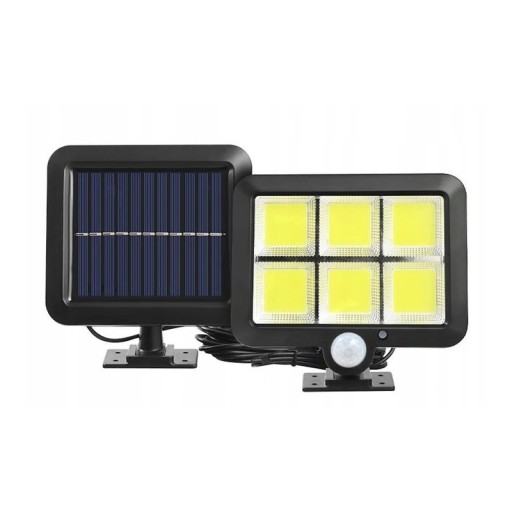 LAMPA SOLARNA HALOGEN 120 LED COB Czujnik Ruchu