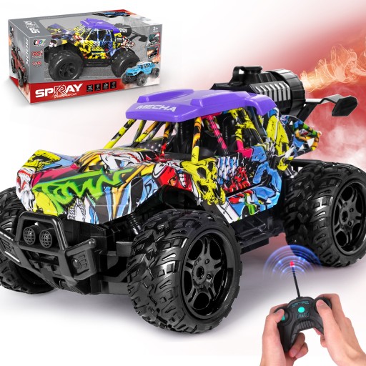 SAMOCHÓD ZDALNIE STEROWANY TERENOWY RC AUTO PILOT Z LED & SPRAYEM MONSTER