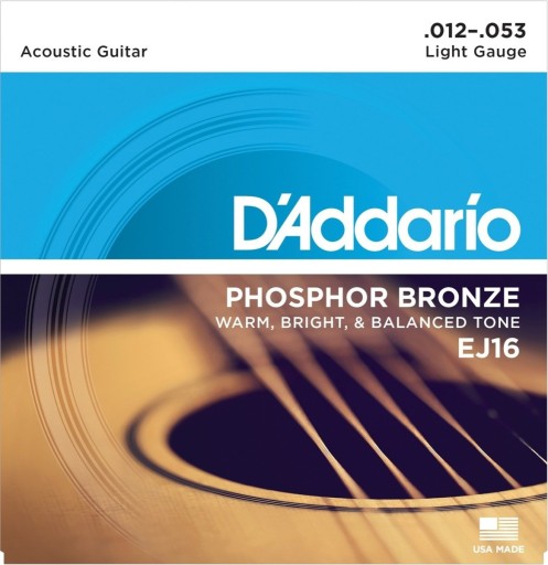 D'Addario EJ16 - Phosphor Bronze 12-53