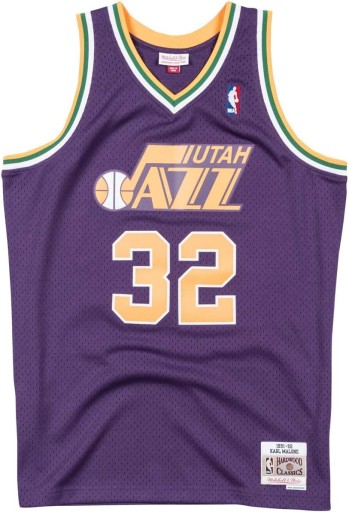 Karl Malone32 replika Swingman Jersey Utah Jazz Fioletowa Koszykówka Trikot
