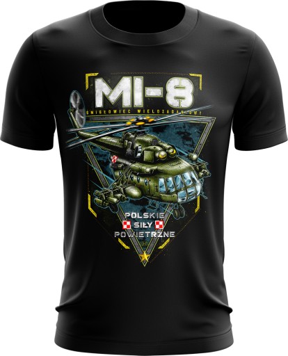 Mi-8 śmigłowiec t-shirt koszulka r. L