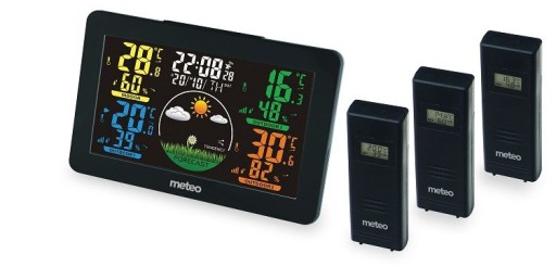 METEO STACJA POGODOWA SP90 Z 3 CZUJNIKAMI DCF