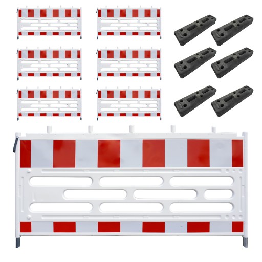 Barierka oddzielająca PCV U20/THOR 10 sztuk + Stopa PCV 11 sztuk Zestaw