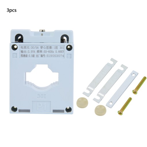 Transformator prądowy 0.66KV 3 szt. uchwyt plastikowy 50-60Hz