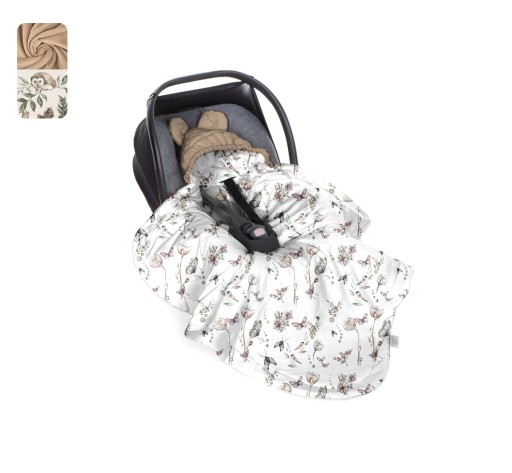 BABYSTEPS KOCYK CAŁOROCZNY DO FOTELIKA NATURA VINTAGE KHAKI OTULACZ