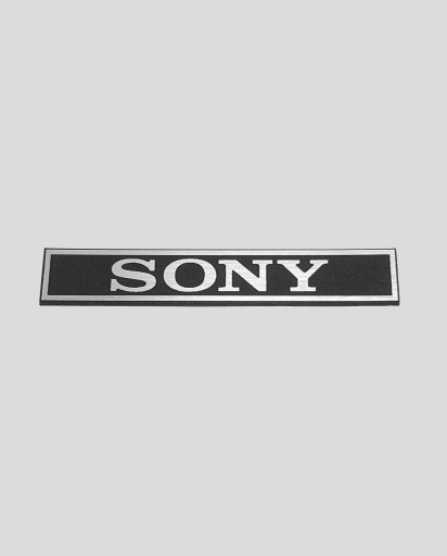 SONY naklejka emblemat 60 x 10 mm*SREBRNA