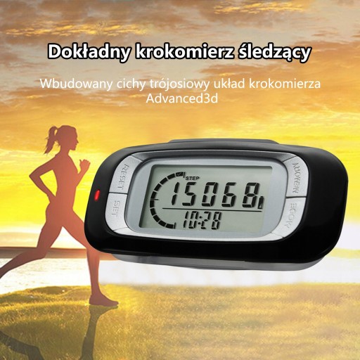 Krokomierz Pedometer czarny