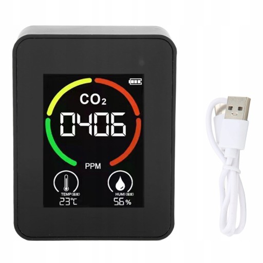 MIERNIK DWUTLENKU WĘGLA CZUJNIK CO2 Z TEMP