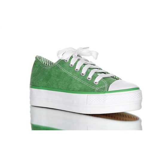 ZIELONE TRAMPKI NA PLATFORMIE LIKE TINA 41 OPIS
