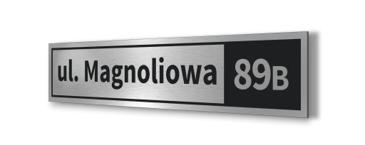Tabliczka tablica ADRESOWA ALU, 1 Nr domu 12x60