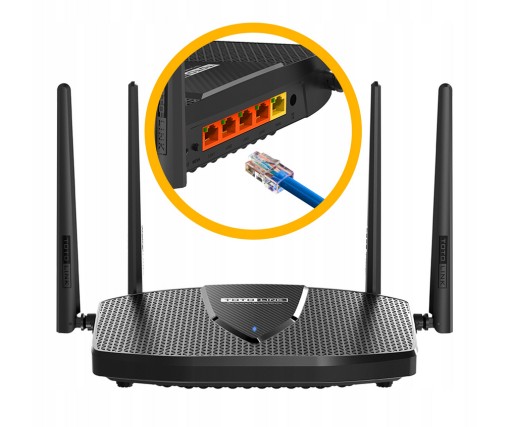 DOMOWY Router WiFi 6 Totolink X5000R AX1800 GAME
