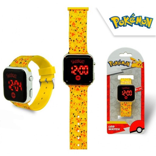 POKEMON Zegarek LED na rękę CYFROWY Pikachu