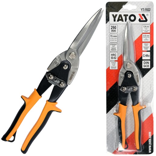NOŻYCE DO CIĘCIA BLACHY WYDŁUŻONE PROSTE 290MM