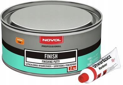 Finish Szpachla Samochodowa Novol 2kg Wykańczająca z Utwardzaczem