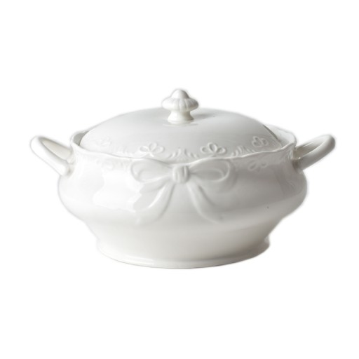 BIAŁA waza do zupy 2,25 L na zupę porcelana W-wa