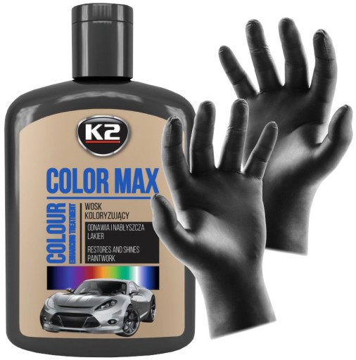 K2 COLOR MAX 200 ML CZARNY - WOSK KOLORYZUJĄCY Re