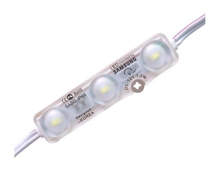 Moduł 3 x LED 2835 12VDC biały zimny 1.5W IP68