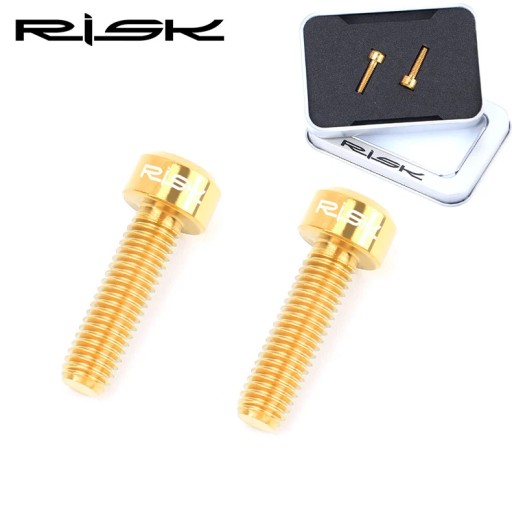 2pcs M5x18mm Bicycle Brake Lever Bolts Titanium Alloy Hollow Disc Brake Cla
