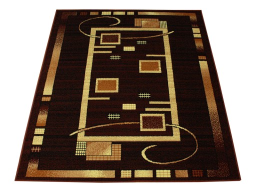 DYWAN 200x300 2x3 RUBIK BRĄZ MIĘKKI PLUSZOWY