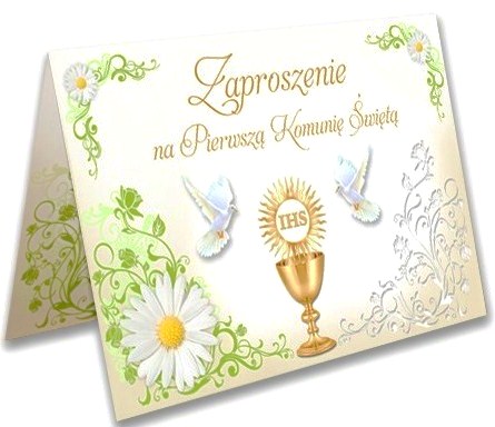 ZAPROSZENIE komunijne zaproszenia na I Komunia Św.