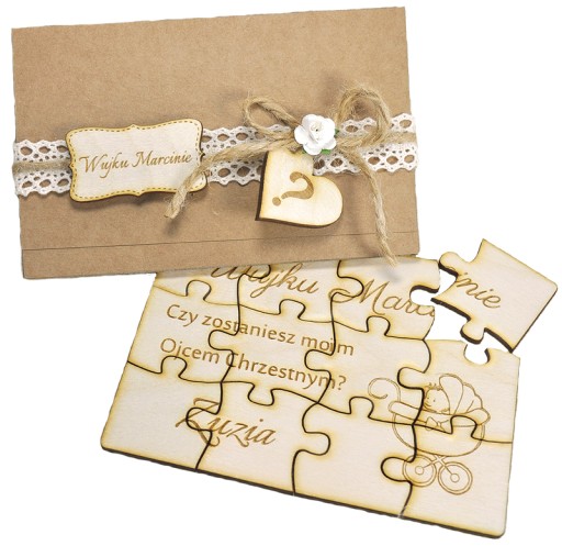 PUZZLE ZOSTANIESZ CHRZESTNĄ PYTANIE PROŚBA CHRZEST