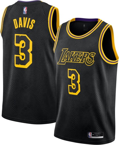 Czarna koszulka Swingman Anthony'ego Davisa Los Angeles Lakers nr 3 z edycj