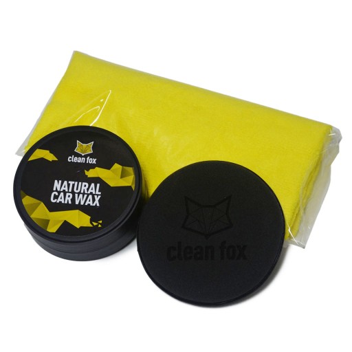 CleanFox Natural Car Wax + mikrofibra + aplikator