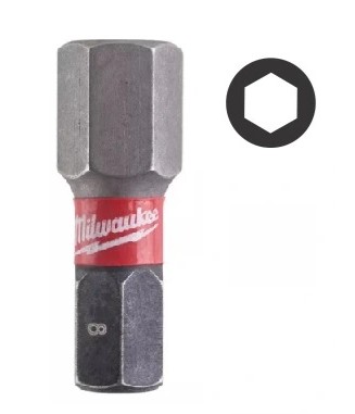 Bit Milwaukee Shockwave HEX8/25mm IMPACT DUTY