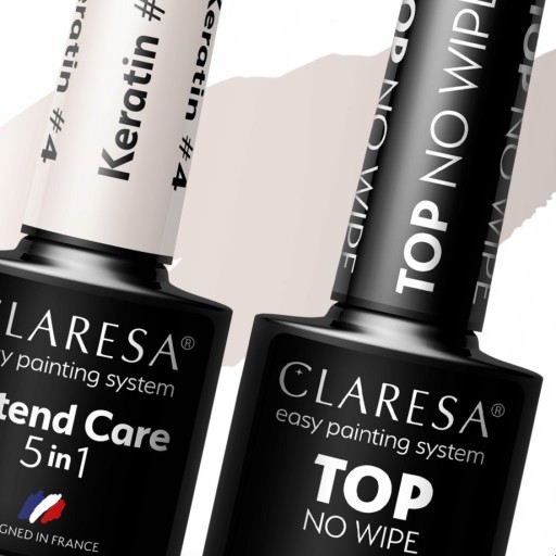 Claresa KERATIN baza lakier 5w1 #4 TOP NO WIPE