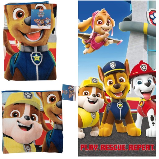 Ręcznik Psi Patrol Plażowy Kąpielowy 70X140 BAWEŁNA Paw Patrol Marshall