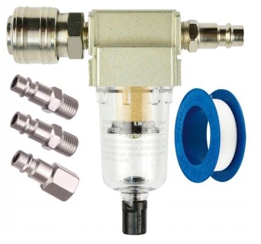 FILTR POWIETRZA ODWADNIACZ 1/4 SEPARATOR + ZŁĄCZKI
