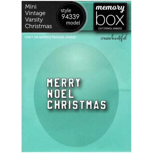 Wykrojnik - Memory Box napis Merry Noel Christmas