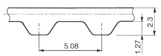 Pas zębaty 280-XL 037 z140 pas napędowy