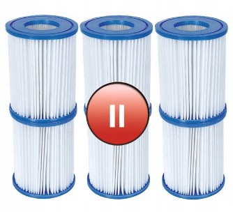 6 x Wkład II pompa filtr Bestway 58094 WAWA