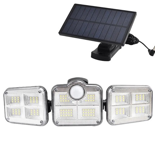 1 Pc 3 głowice High End Motion Sensor kinkiet szerokokątny oświetlenie lamp