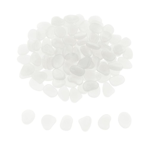 100 szt. Kamyczki Dark Garden Luminous białe