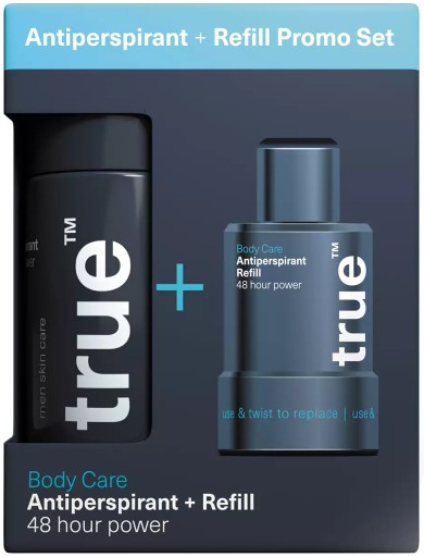 True men Antyperspirant dla mężczyzn +zapas 2x75ml