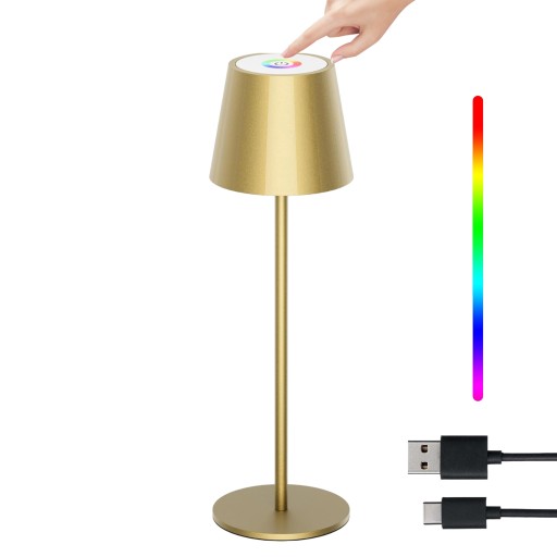 LAMPA STOŁOWA RGB BEZPRZEWODOWA STEROWANIE DOTYKOWE